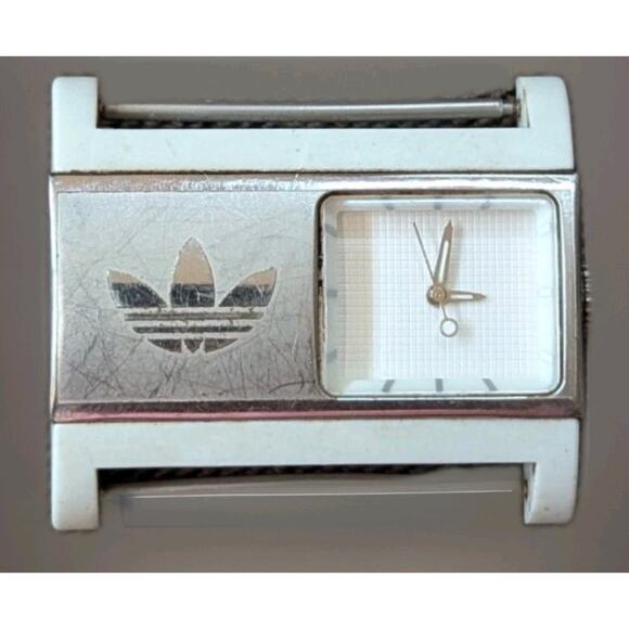 Vtg Adidas Originals Stainless Steel Quartz Watch ADH1724 Trefoil Face Part - Picture 1 of 8